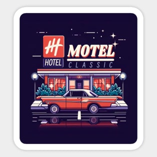 Hotel motel classic Sticker